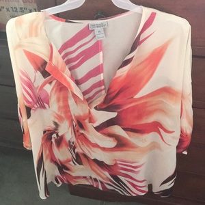 Sheer floral blouse, 3X